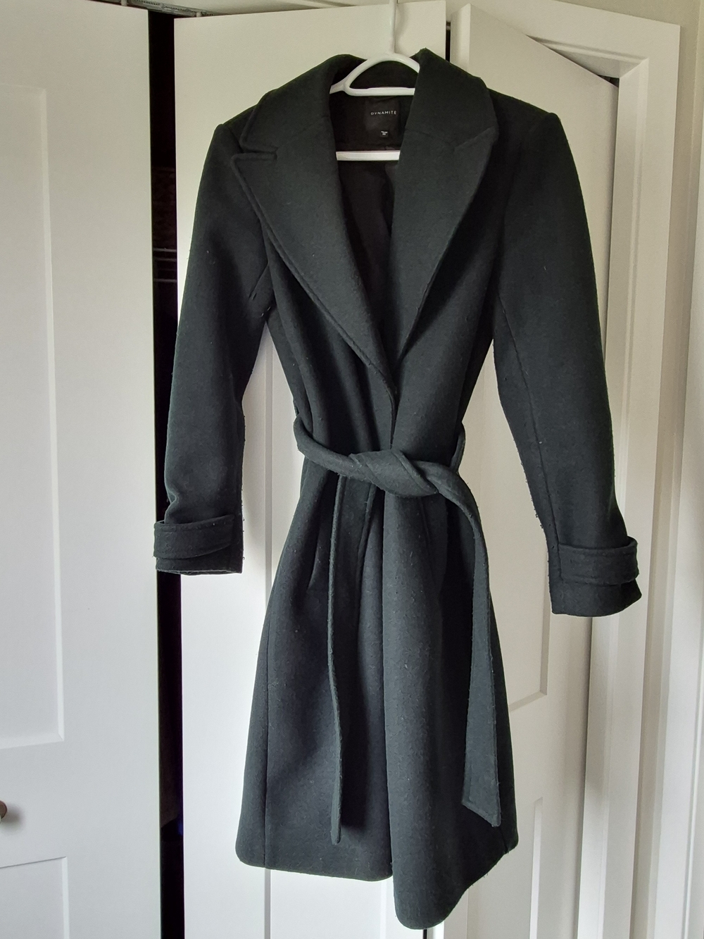 Dynamite Womens Dark Green Fall Coat XS